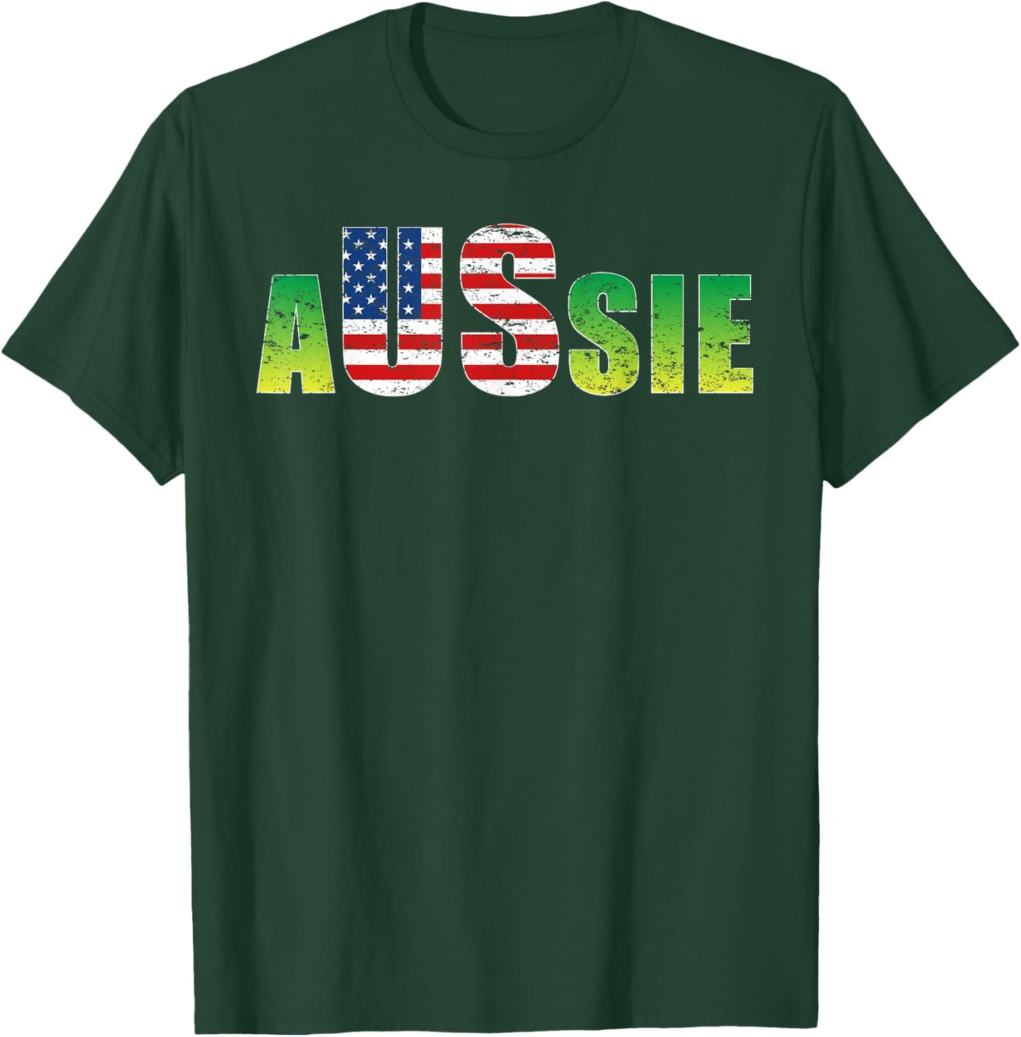 Australia United States Shirt Aussie America Lover Gift T-Shirt - T-Shirt | Forest