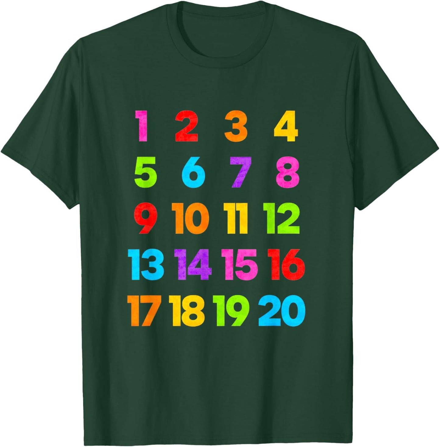 Counting 1-10 Learn to Count Number School Kids Teacher T-Shirt - T-Shirt | Forest