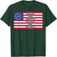 Betsy Ross Flag 1776 Patriot American 13 Original Colonies T-Shirt - T-Shirt | Forest
