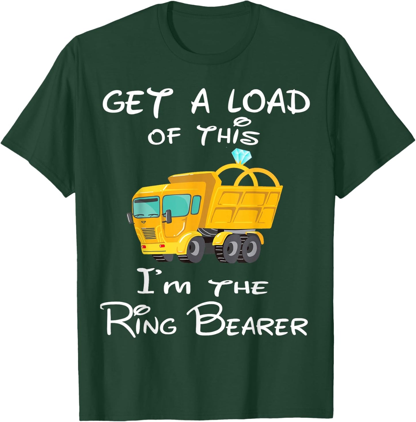Wedding Party I'm the Ring Bearer Truck Gifts Kids T-Shirt - T-Shirt | Forest