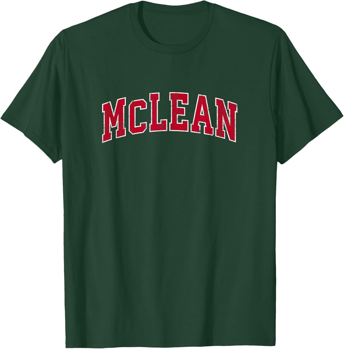 McLean Virginia VA Vintage Sports Design Red Design T-Shirt - T-Shirt | Forest