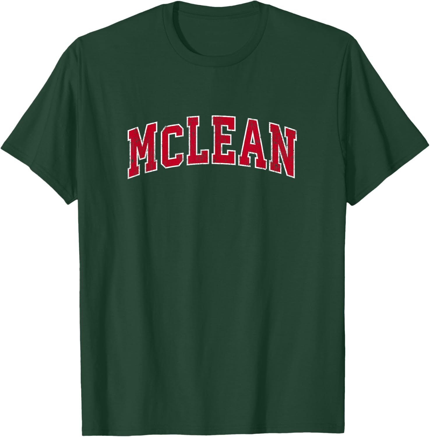McLean Virginia VA Vintage Sports Design Red Design T-Shirt - T-Shirt | Forest