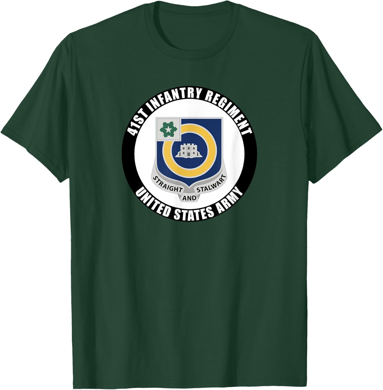 41st Infantry Regiment United States Army Veteran Military T-Shirt - T-Shirt | Forest