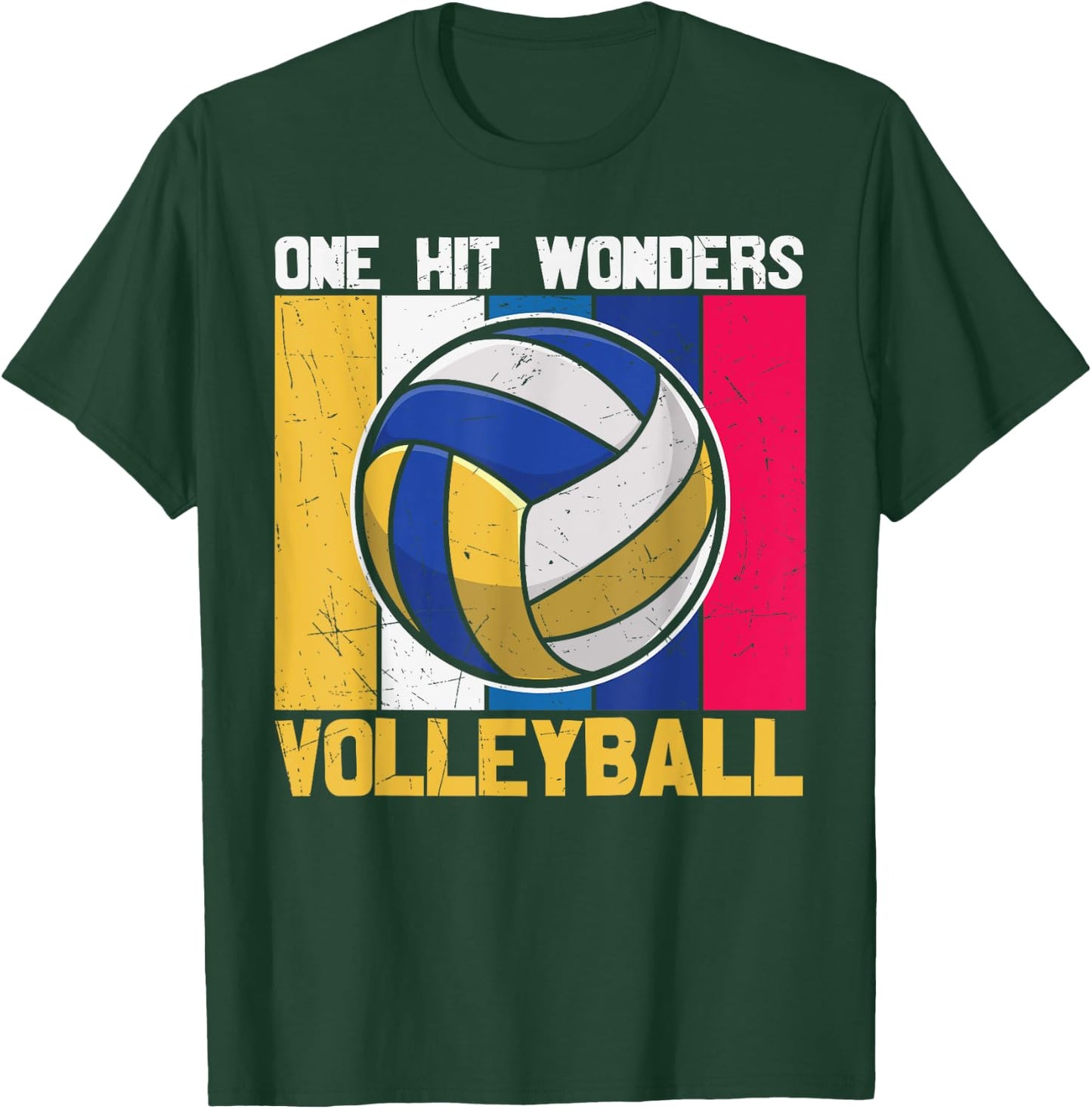 Vintage One Hit Wonders Volleyball Player Sports Coach Fans T-Shirt - T-Shirt | Forest