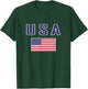 American Flag Cool Patriotic USA Flags Men Women T-Shirt - T-Shirt | Forest