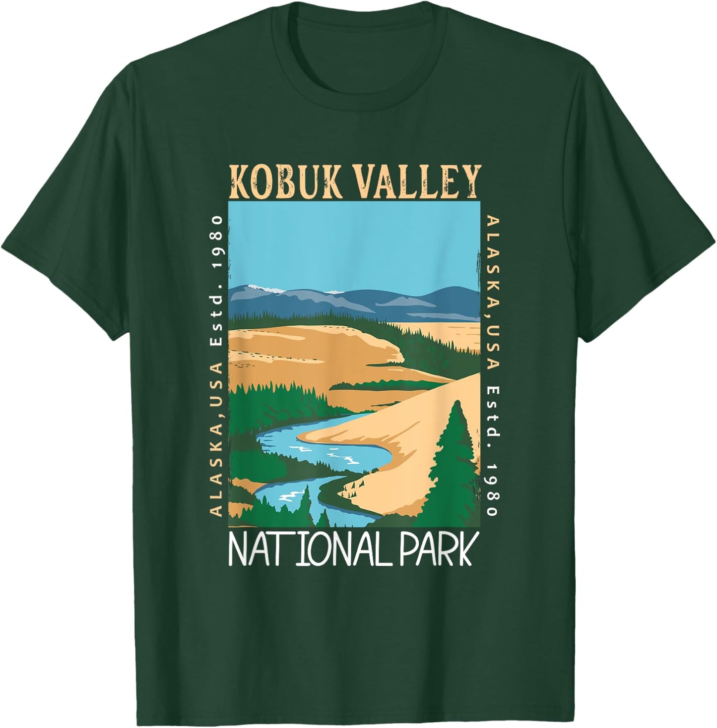 Kobuk Valley National Park Alaska Distressed Vintage T-Shirt - T-Shirt | Forest