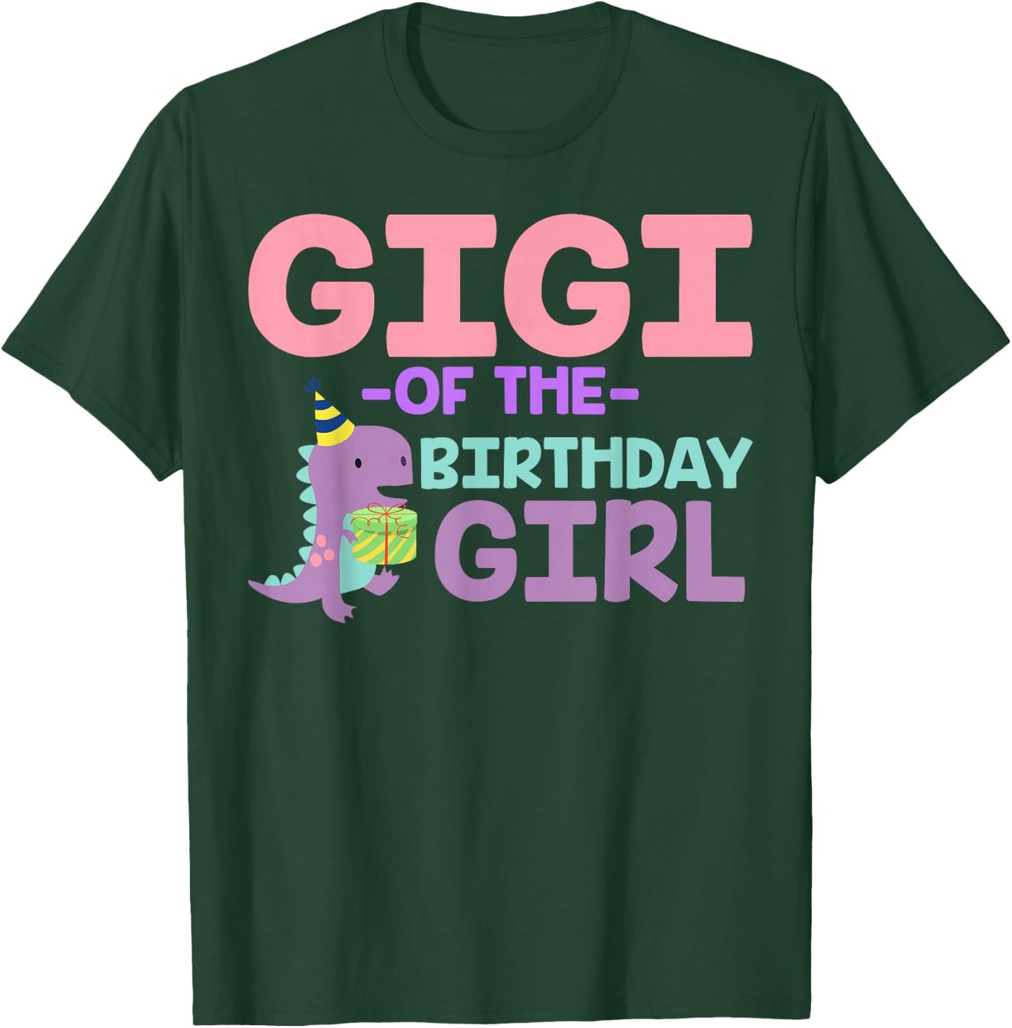 Gigi of The Birthday For Girl Saurus Rex Dinosaur Party T-Shirt - T-Shirt | Forest
