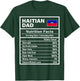 Haitian Dad Nutrition Facts Father's Day National Heritage T-Shirt - T-Shirt | Forest