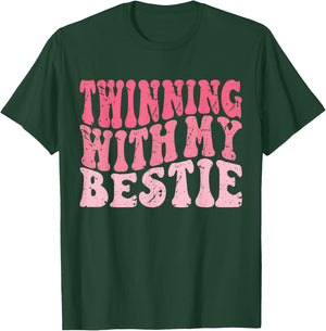 Friends Idea Twinning with My Bestie Spirit Week Twins Girls T-Shirt - T-Shirt | Forest
