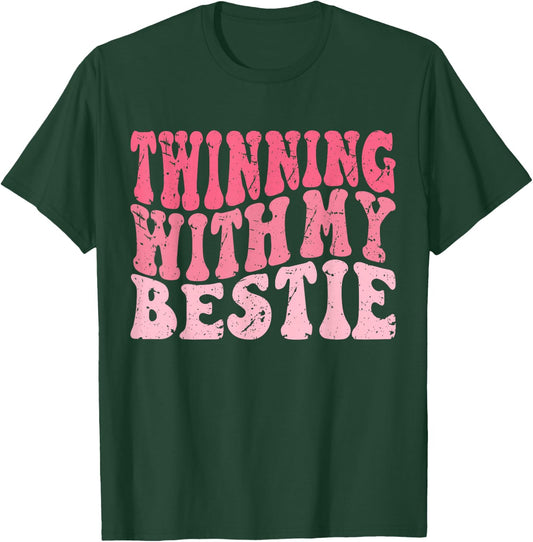Friends Idea Twinning with My Bestie Spirit Week Twins Girls T-Shirt - T-Shirt | Forest