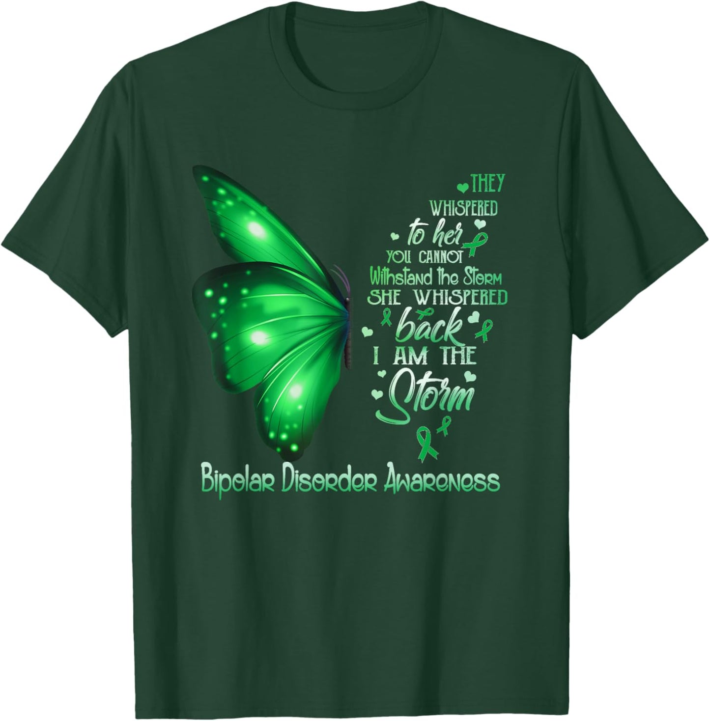 I am the storm Bipolar Disorder Awareness Butterfly T-Shirt - T-Shirt | Forest