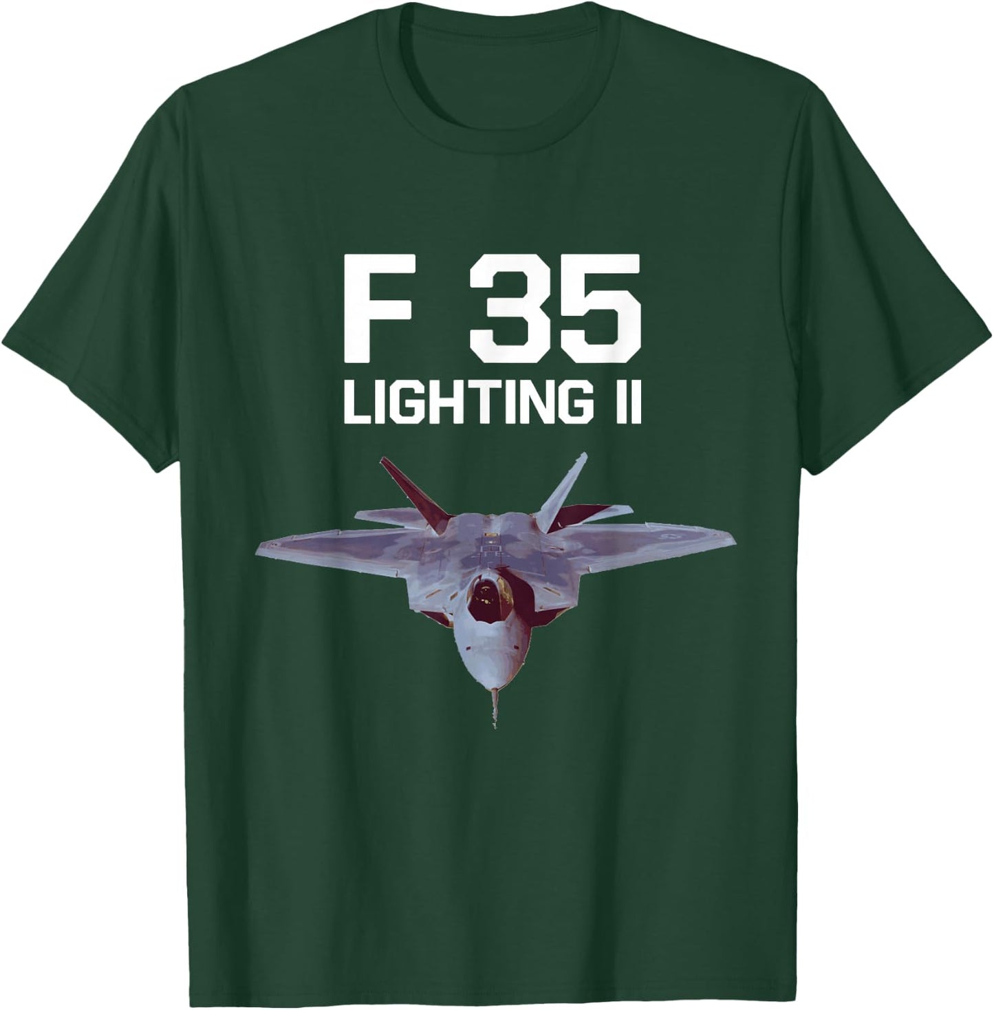 F35 Lighting II Airplane Jet Engine T-Shirt - T-Shirt | Forest