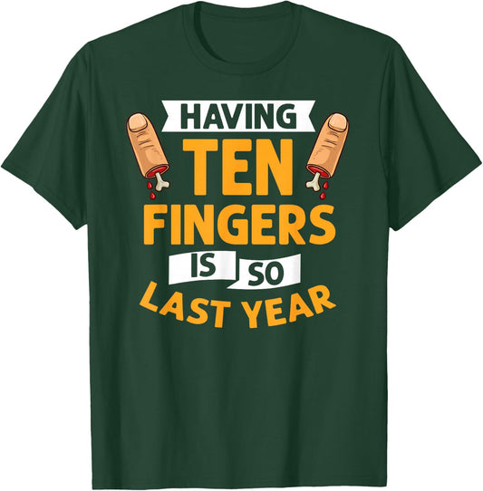 Missing Finger Prosthetic Amputation Recovery T-Shirt - T-Shirt | Forest
