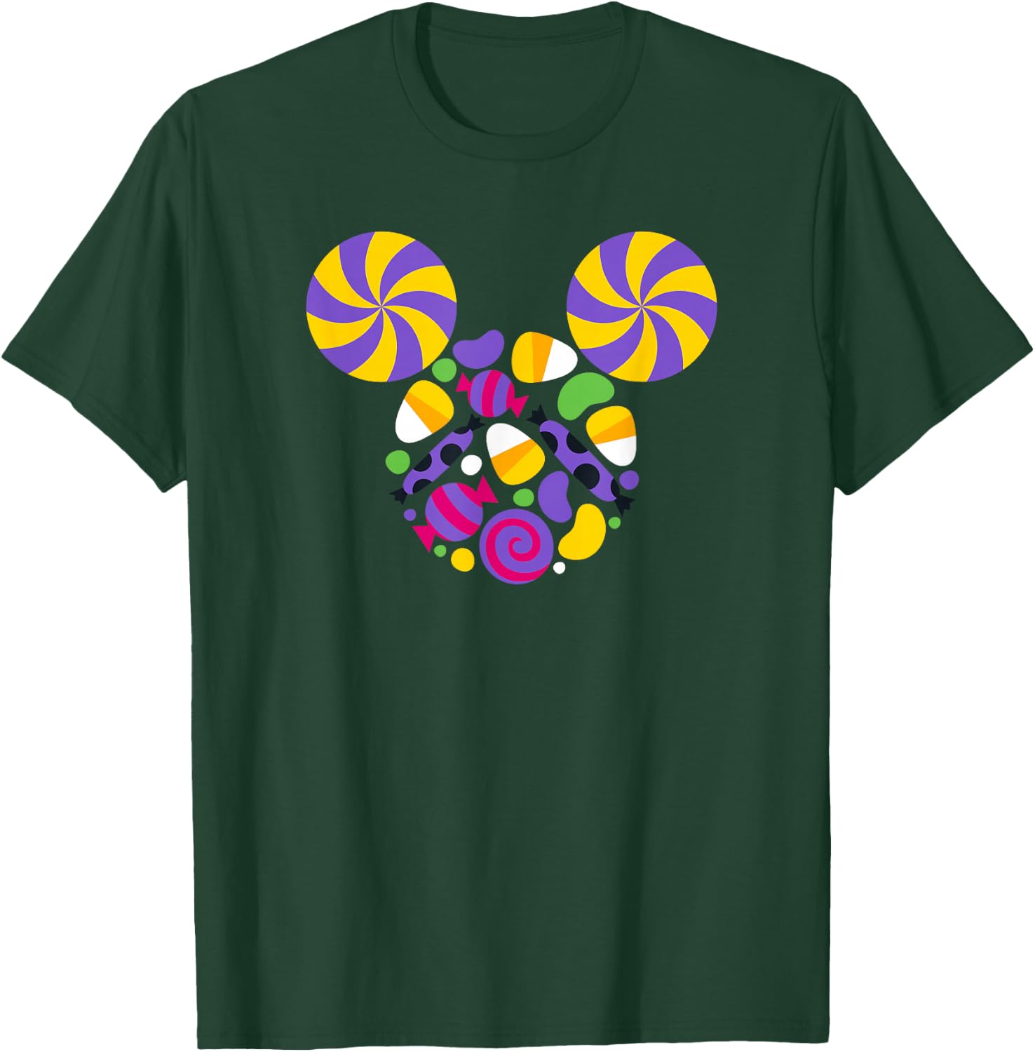 Disney Mickey and Friends Halloween Mickey Candy Face T-Shirt - T-Shirt | Forest