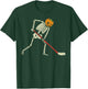 Pumpkin Skeleton Ice Hockey Funny Halloween Sports Player T-Shirt - T-Shirt | Forest
