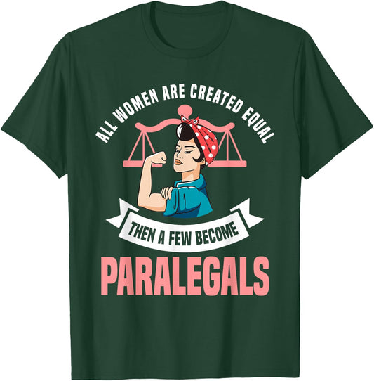 Paralegal Women Law Attorney Legal Assistant Firm Litigator T-Shirt - T-Shirt | Forest