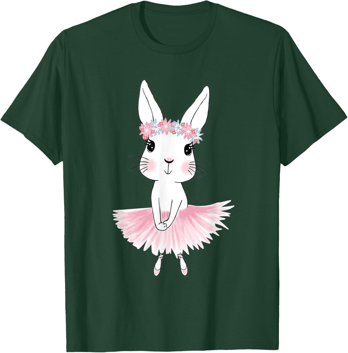 Sweet Dancing Ballerina Bunny Ballet Rabbit Girl For Kids T-Shirt - T-Shirt | Forest