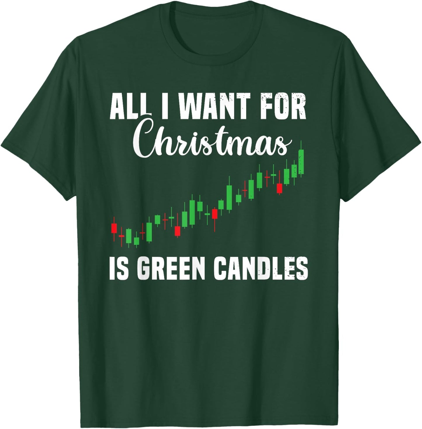 Funny Stock Market Christmas Stock Trader Crypto Trading T-Shirt - T-Shirt | Forest