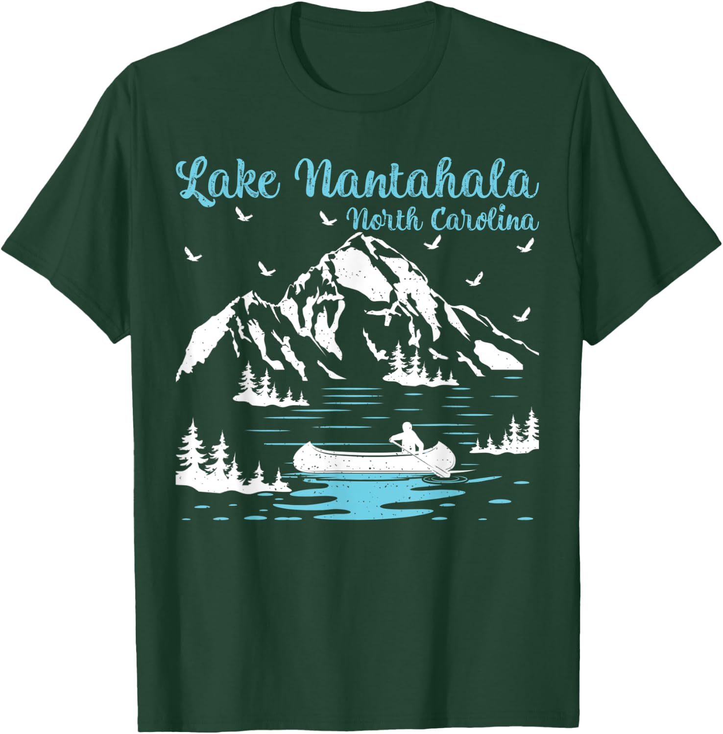 Summer Vacation Retro North Carolina Lake Nantahala Women Kids T-Shirt - T-Shirt | Forest