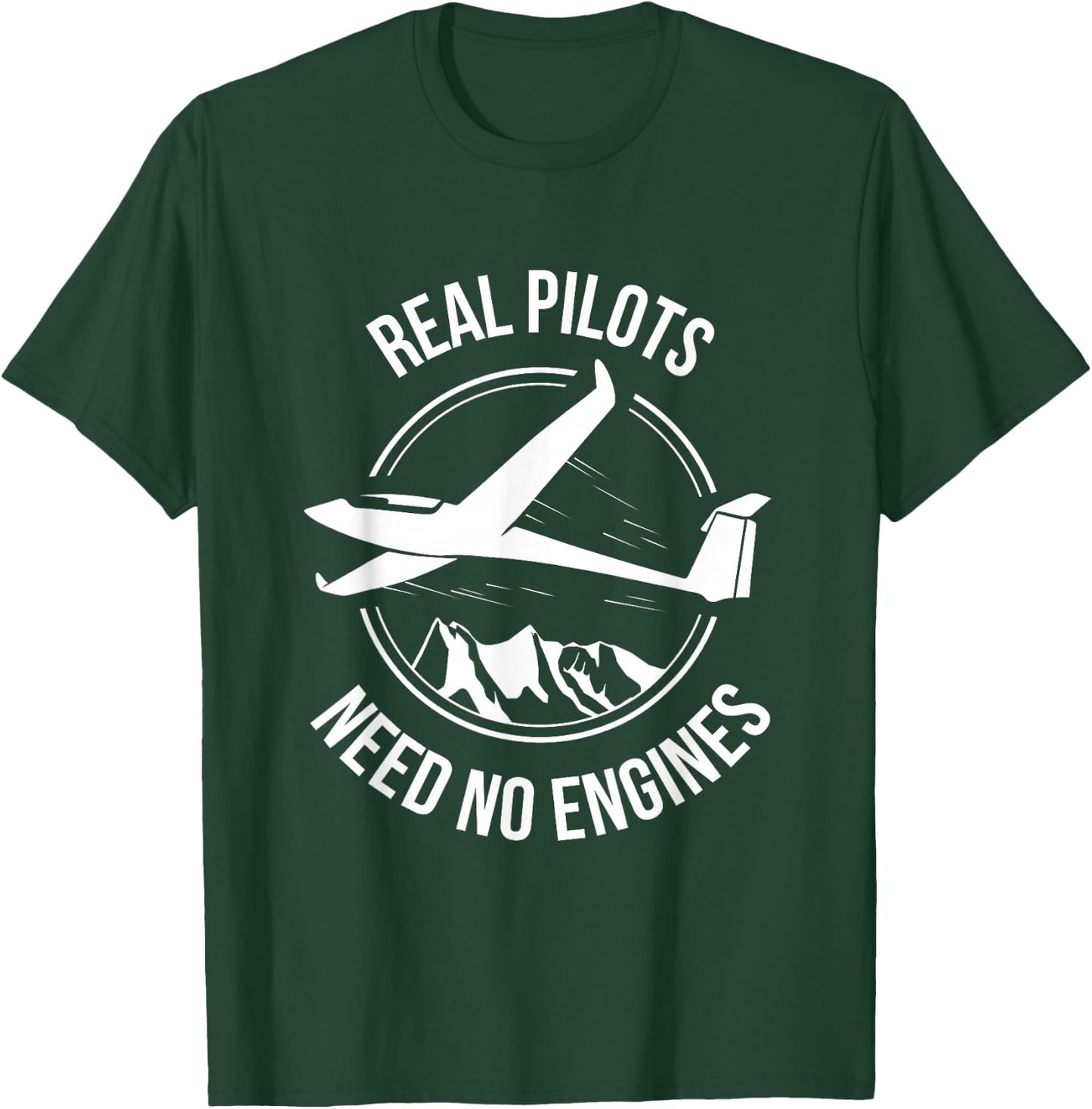 Funny glider aviator pilot gift glider T-Shirt - T-Shirt | Forest