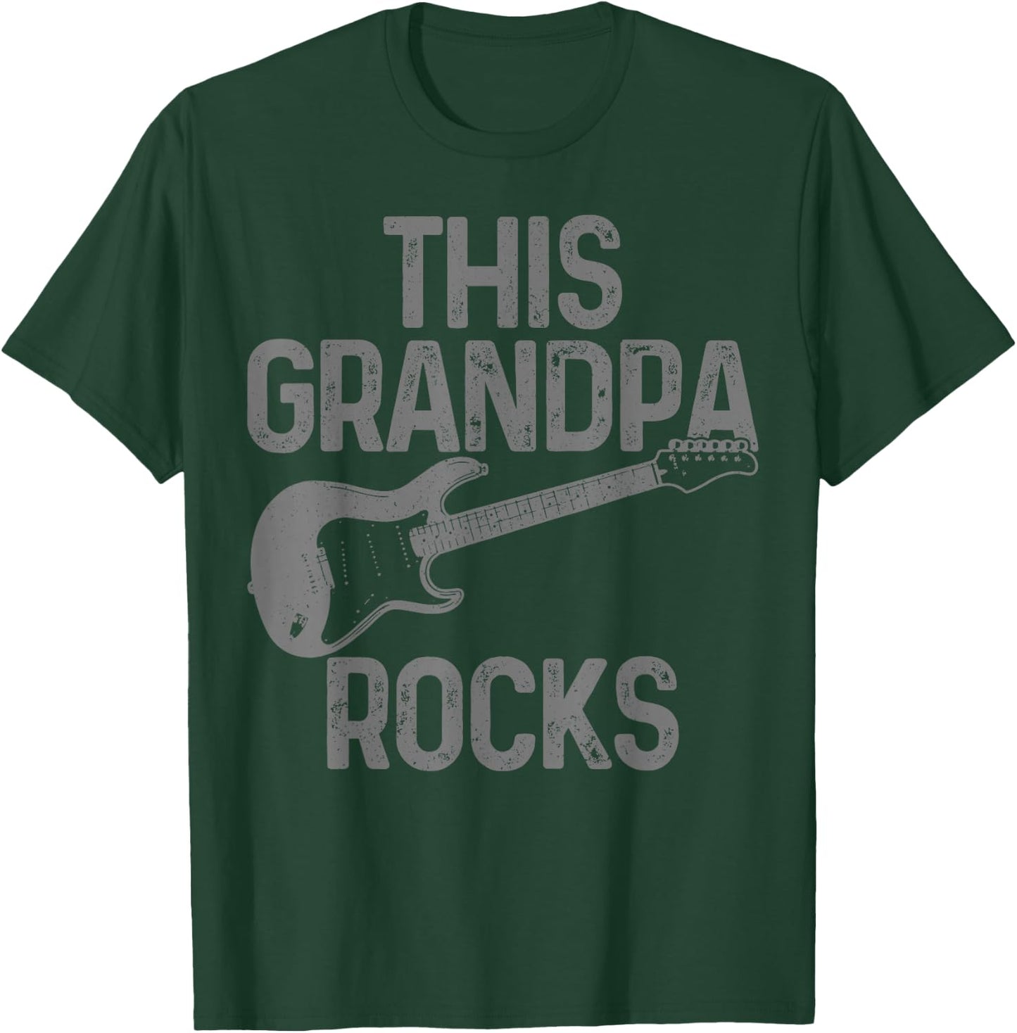 Guitar This Grandpa Rocks Grandpa Guitarist Rock Music T-Shirt - T-Shirt | Forest