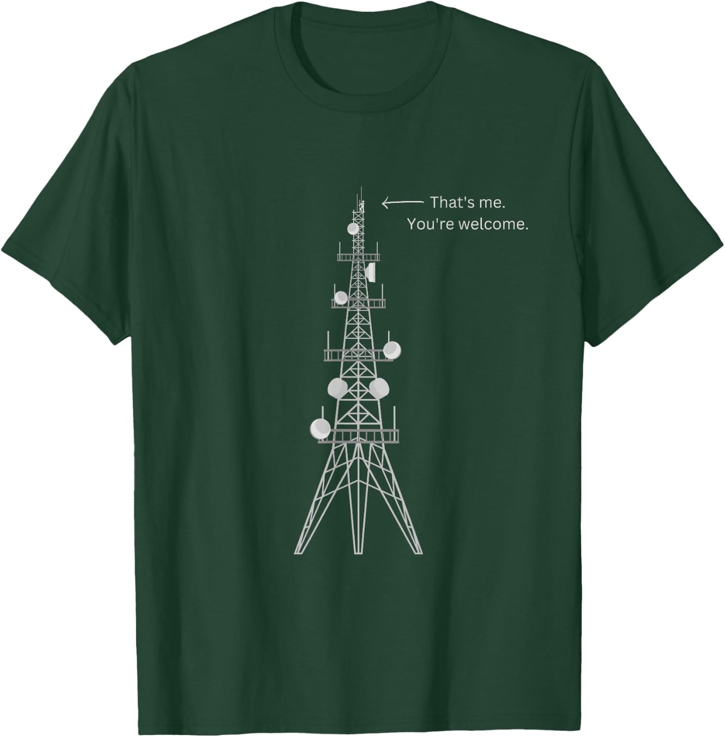 Cell Tower Technician T-Shirt - T-Shirt | Forest