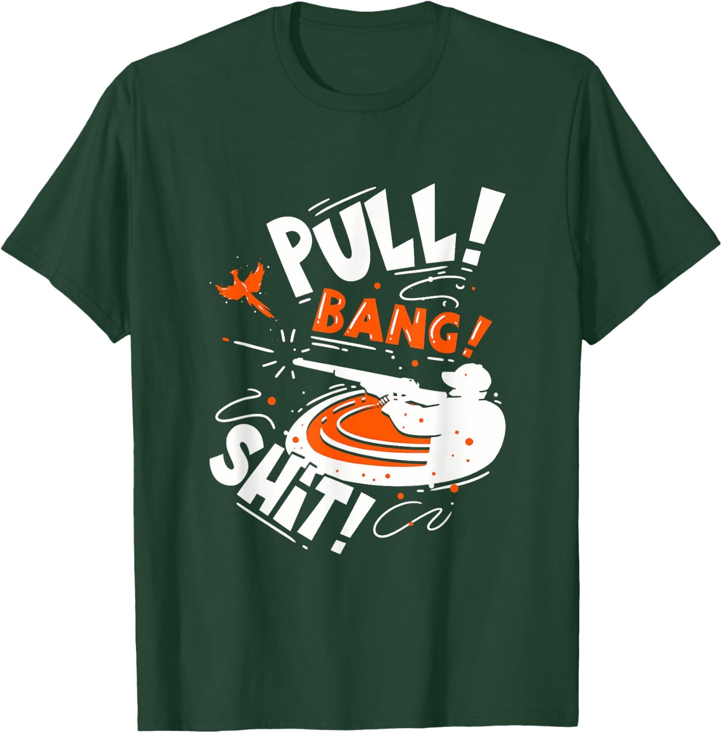 Skeet Shooting Trap Shooter Clay Disc Dad T-Shirt - T-Shirt | Forest