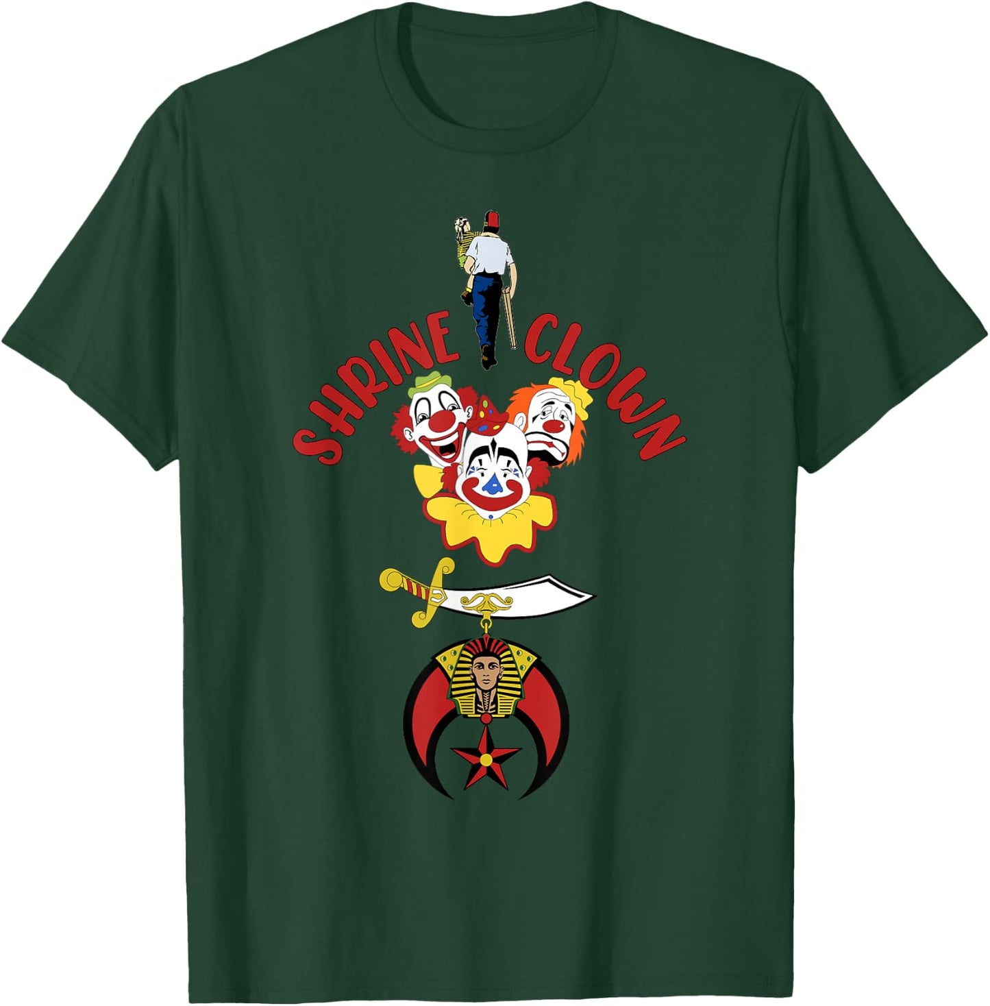 Shrine Clown Shriner with child AAONMS AEAONMS Father's Day T-Shirt - T-Shirt | Forest