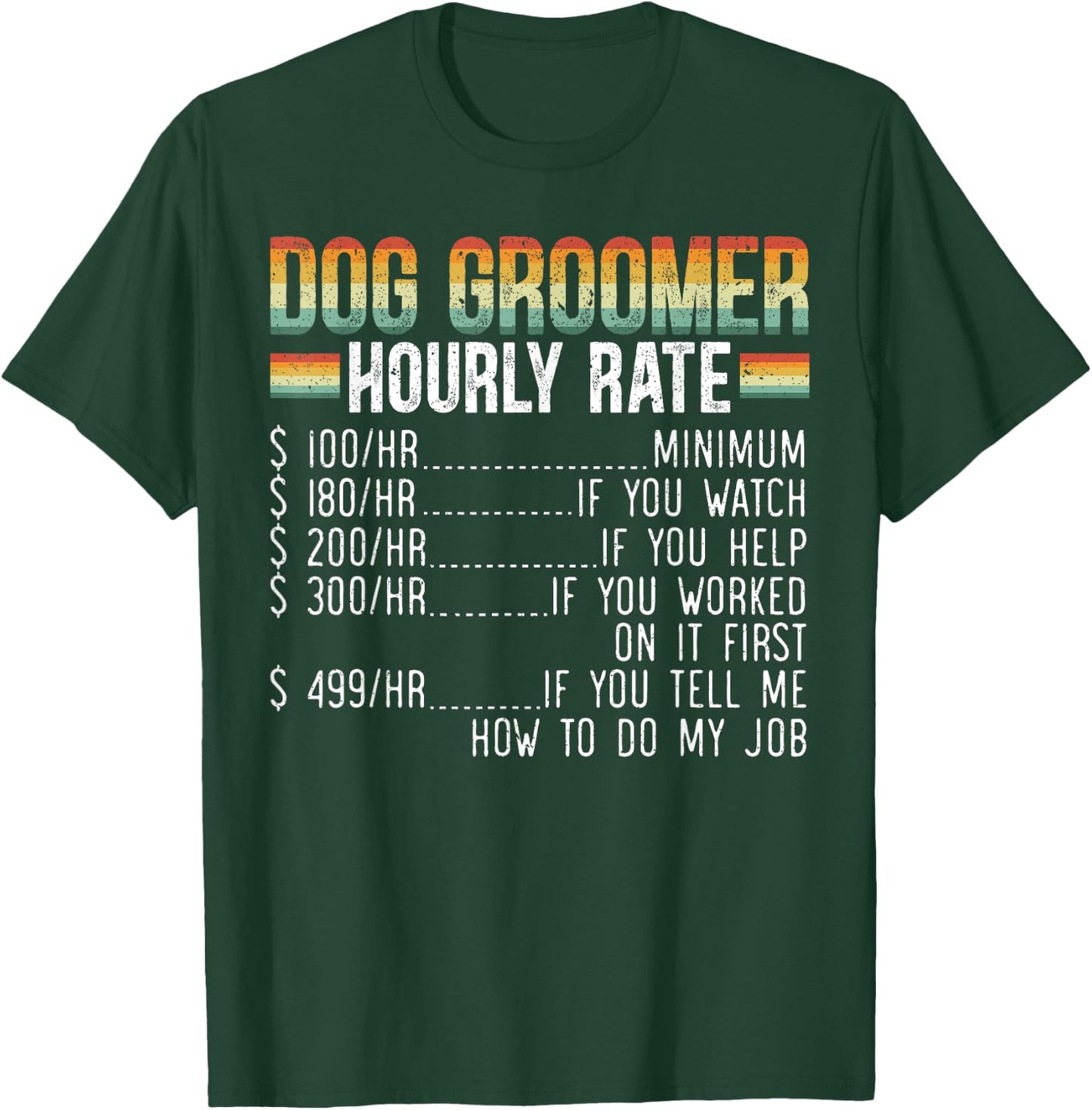 Dog Groomer Hourly Rate Pet Grooming Furologist Fur Artist Women T-Shirt - T-Shirt | Forest