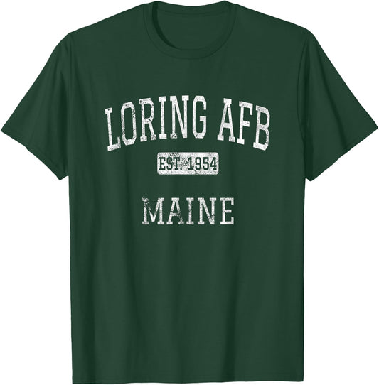 Loring AFB Maine ME Vintage T-Shirt - T-Shirt | Forest