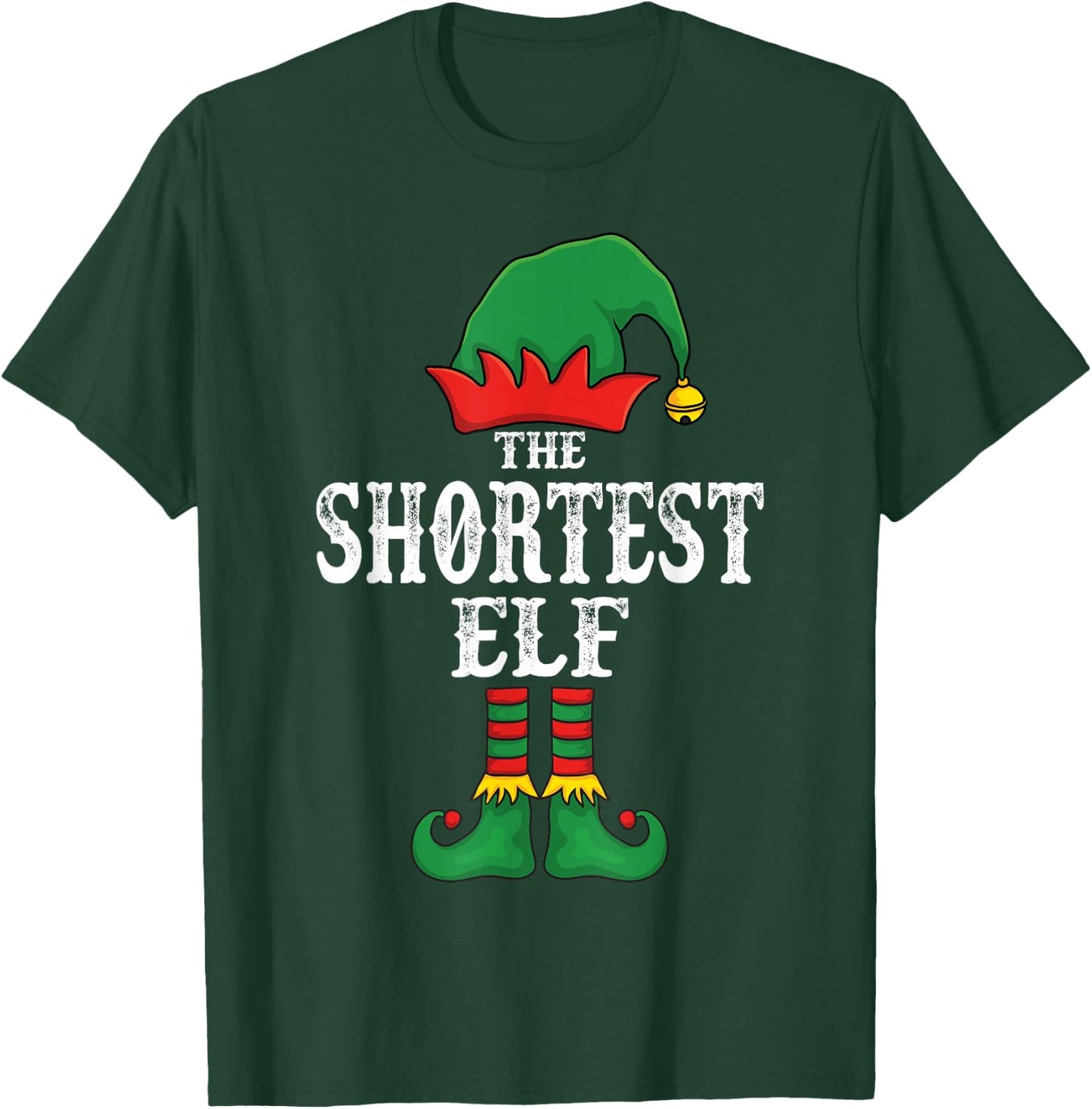 The Shortest Elf Christmas Pajama Idea Family Matching Funny T-Shirt - T-Shirt | Forest