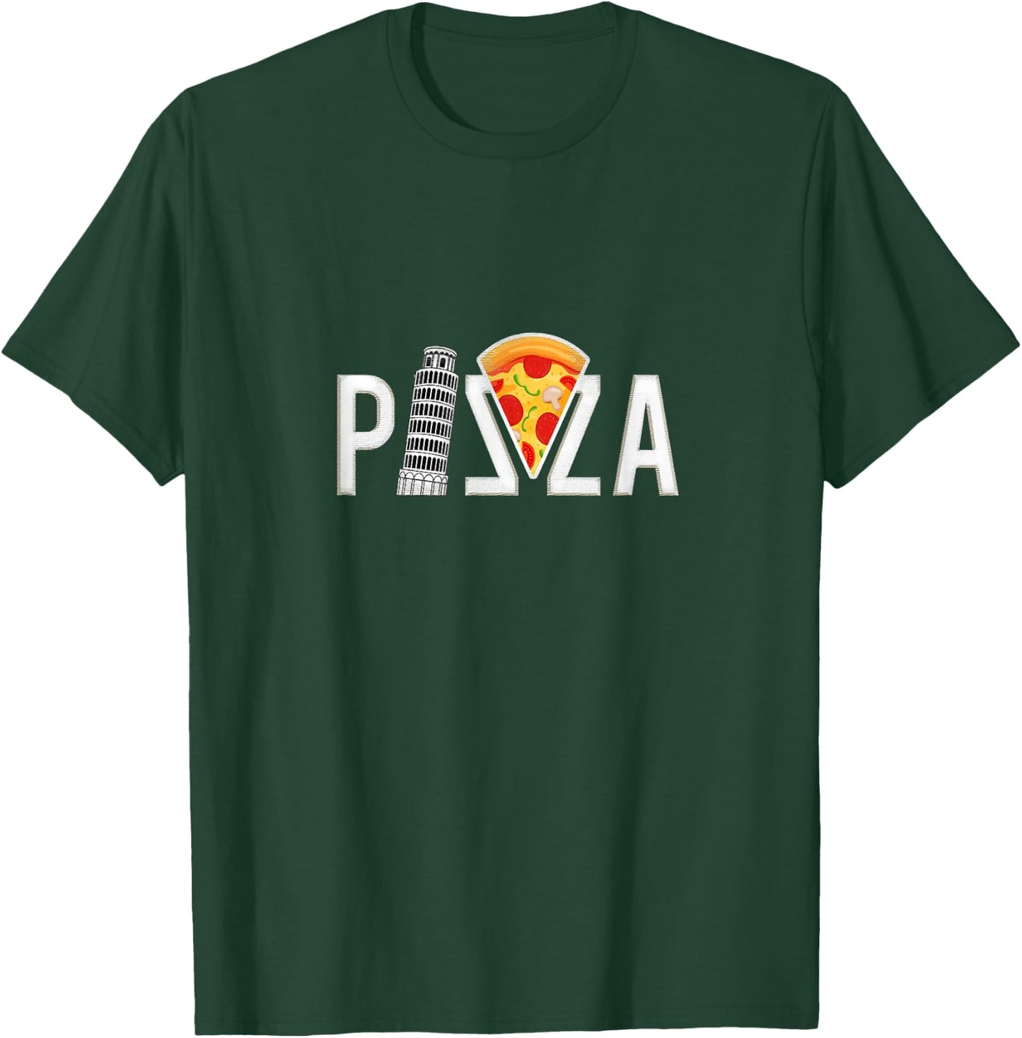 Pizza Pisa Tower, funny T-Shirt - T-Shirt | Forest