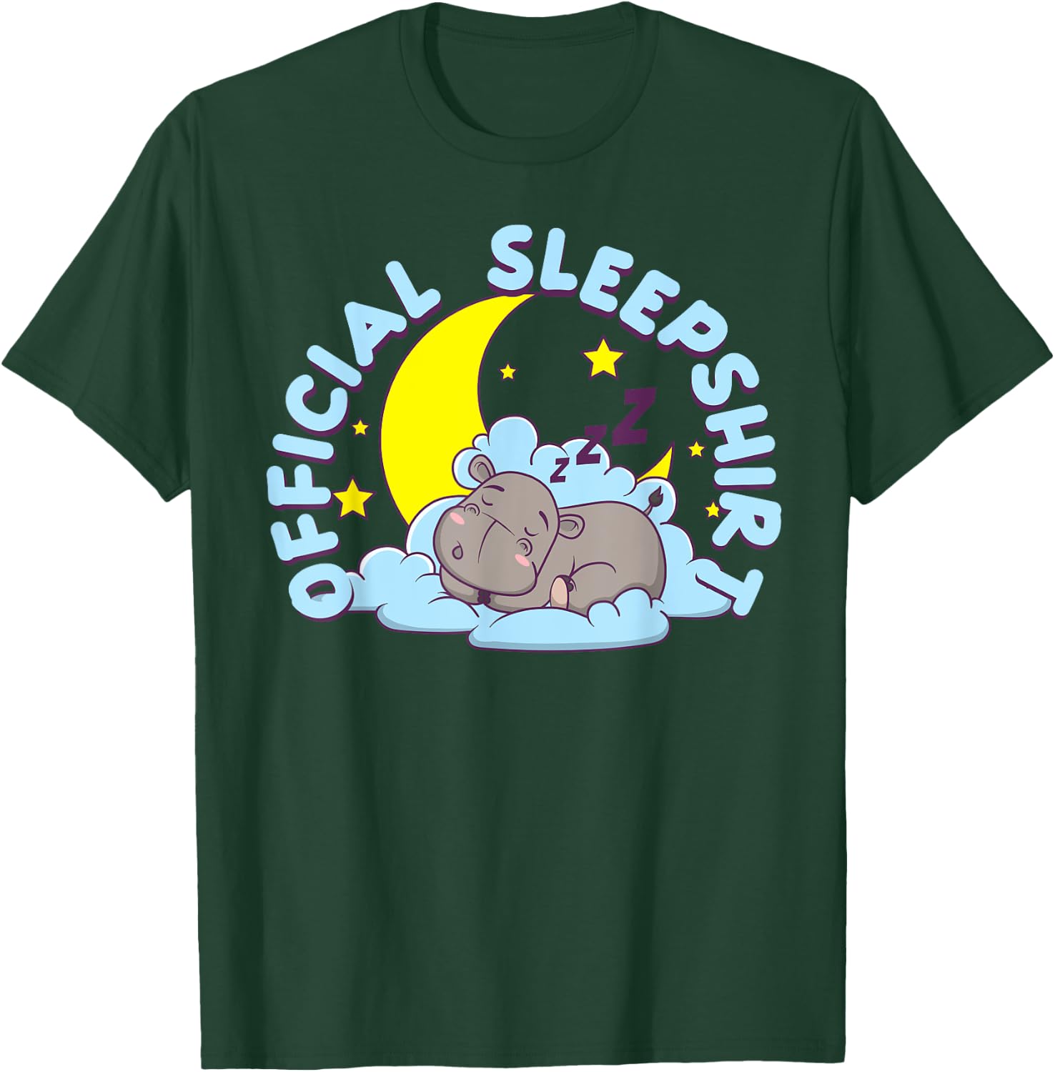 Official Sleepshirt Hippopotamus Hippotology Animal Hippo T-Shirt - T-Shirt | Forest