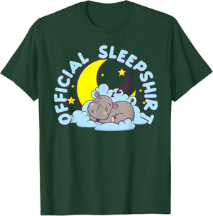 Official Sleepshirt Hippopotamus Hippotology Animal Hippo T-Shirt - T-Shirt | Forest