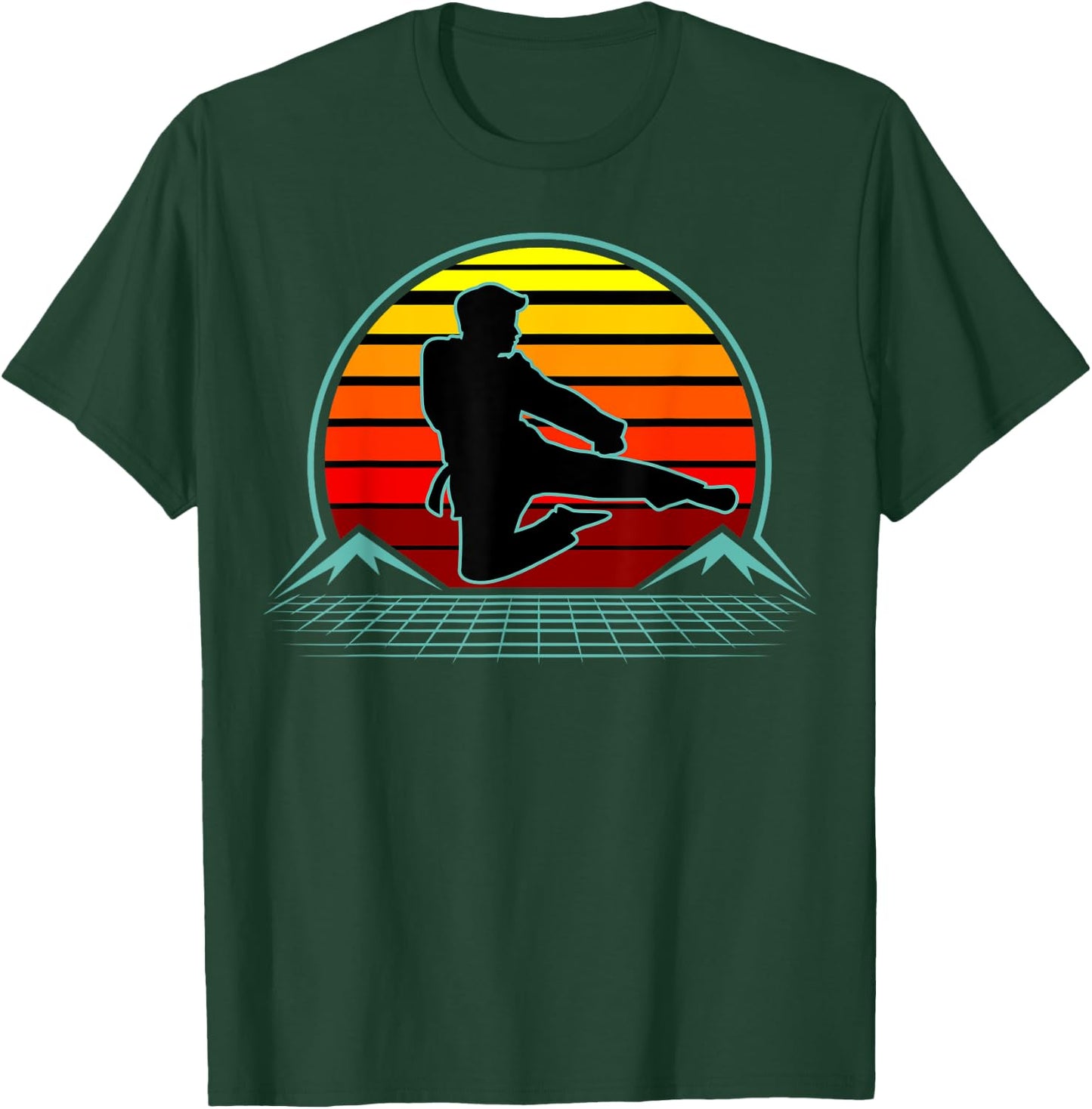 Taekwondo Tae Kwon Do Martial Art Student Teacher Silhouette Men Women Kids T-Shirt - T-Shirt | Forest