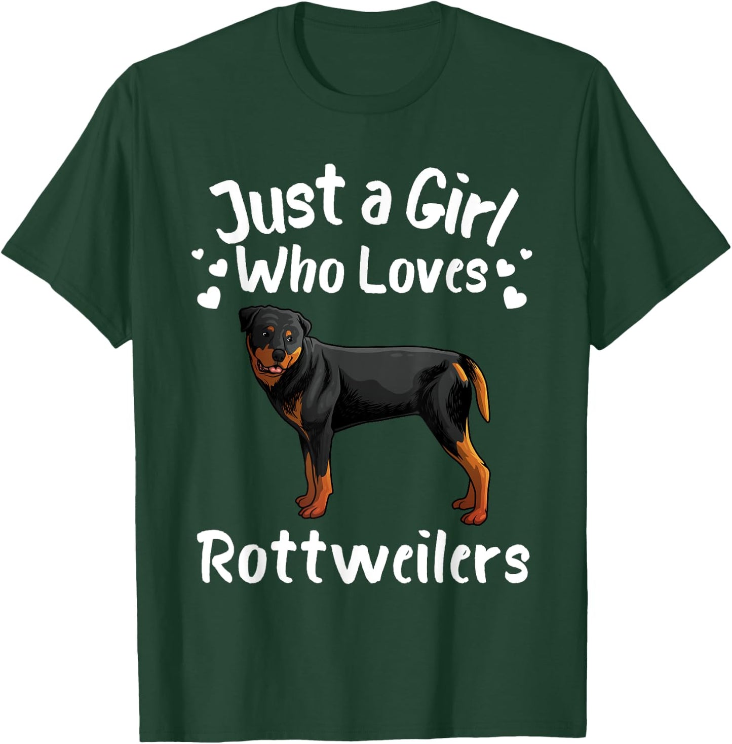 Funny Rottweiler Designs For Girls Women Kids Rott Pet Lover T-Shirt - T-Shirt | Forest
