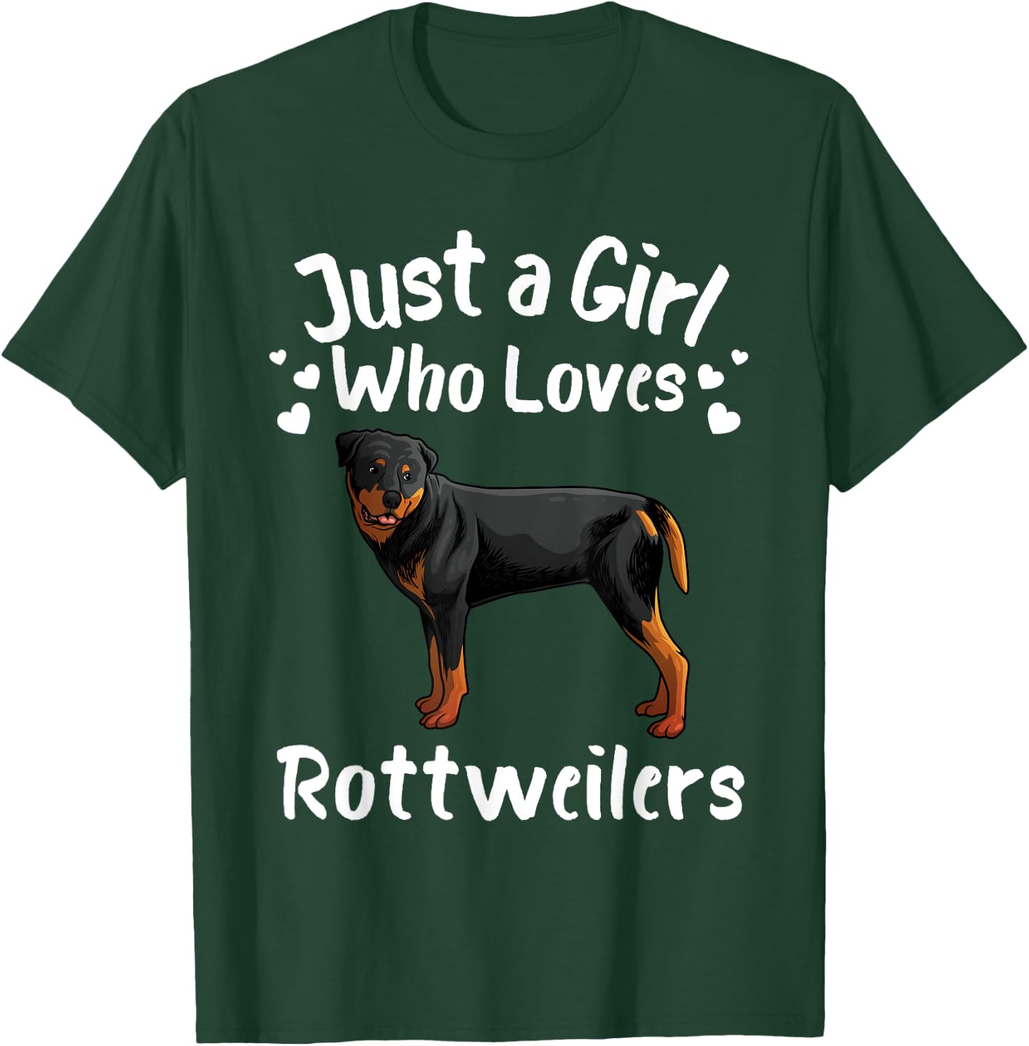 Funny Rottweiler Designs For Girls Women Kids Rott Pet Lover T-Shirt - T-Shirt | Forest