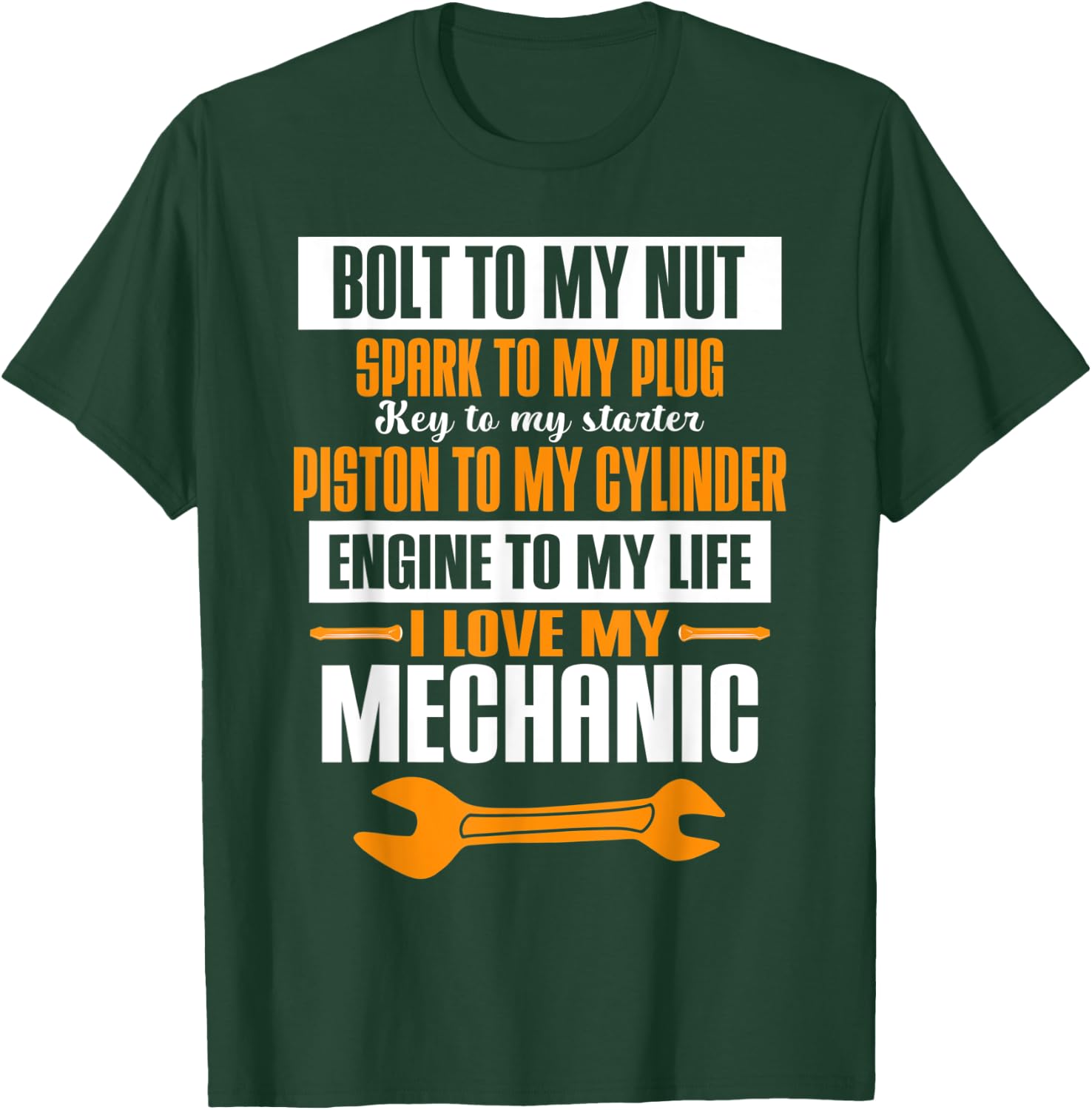 Car Mechanic Auto Repair Garage Work Puns Bolt To My Nut T-Shirt - T-Shirt | Forest