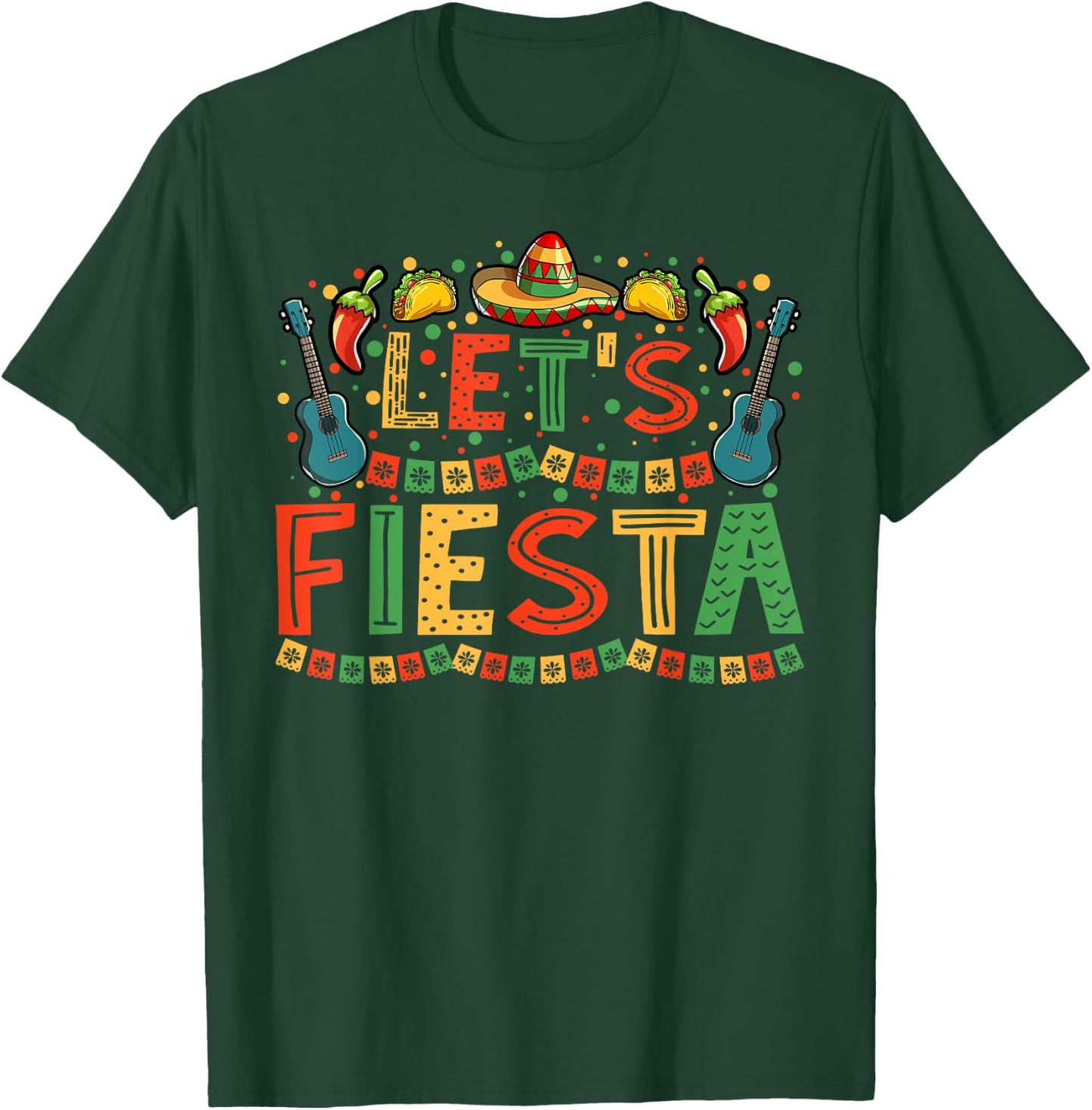 Mexican Cinco de Mayo Fiesta Shirt Women Men Sombrero T-Shirt - T-Shirt | Forest