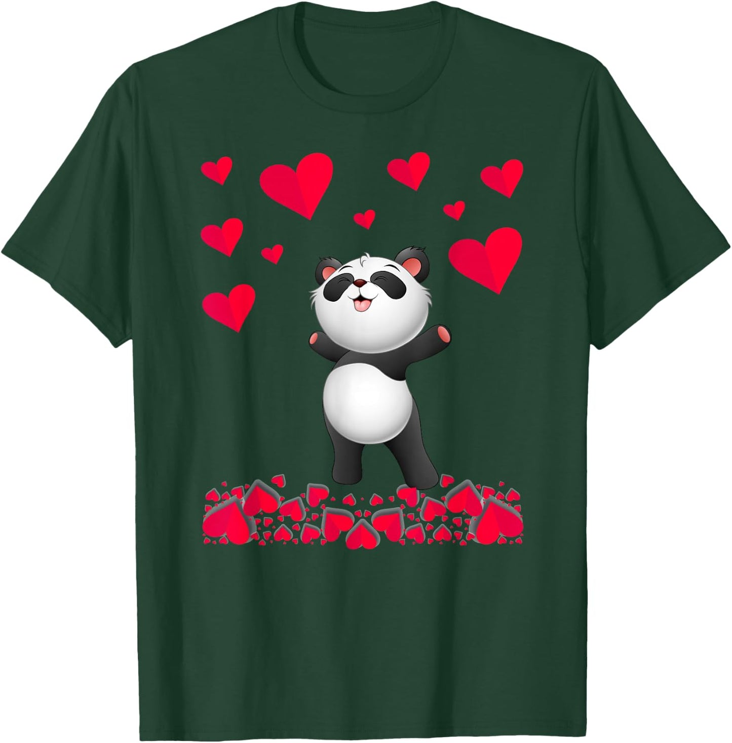 Panda Shirt and Girls | Valentine's Day Panda T-Shirt - T-Shirt | Forest