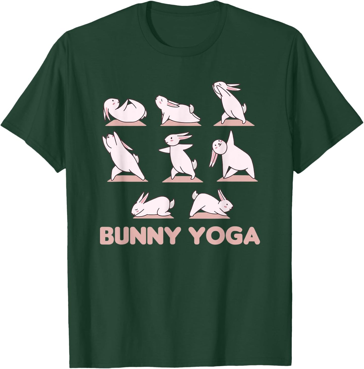 Bunny Yoga Cute Rabbits Do Sport Bunny Yoga T-Shirt - T-Shirt | Forest