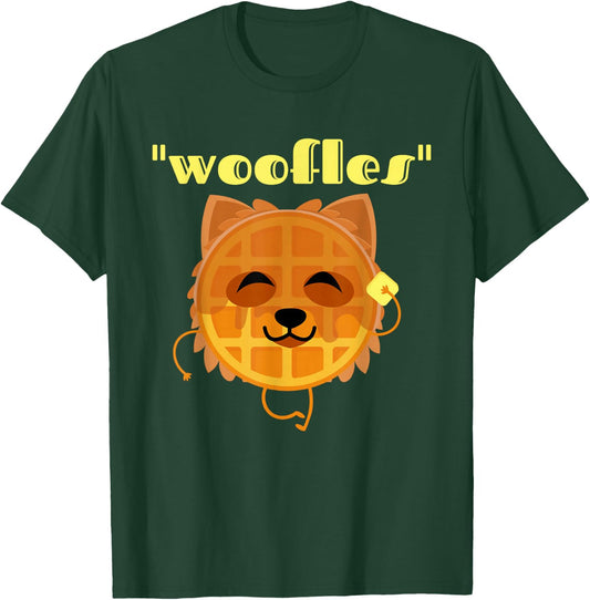 Woofles Waffle Kawaii Yorkie Terrier Pup Pun For Dog Lovers T-Shirt - T-Shirt | Forest
