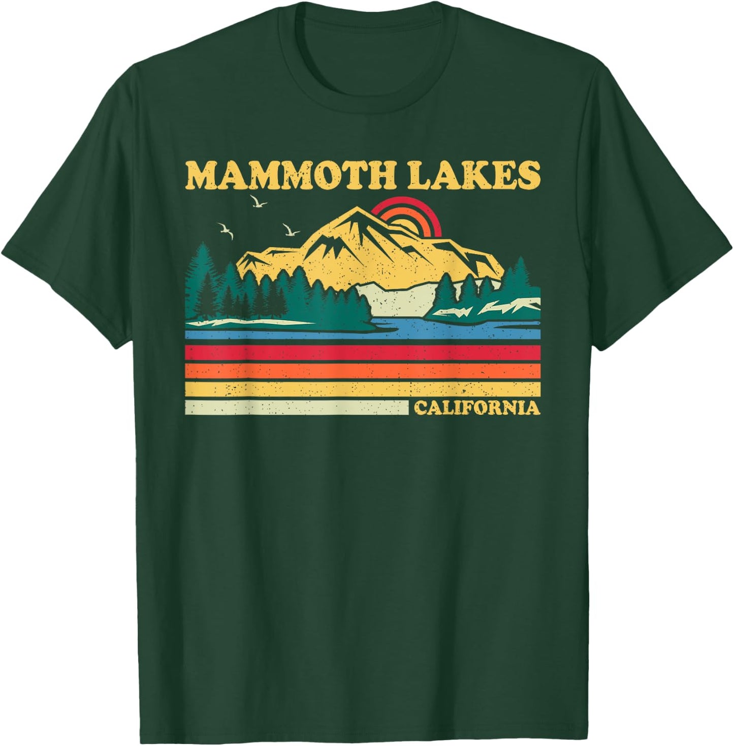 Vintage Retro Family Vacation California Mammoth Lake T-Shirt - T-Shirt | Forest