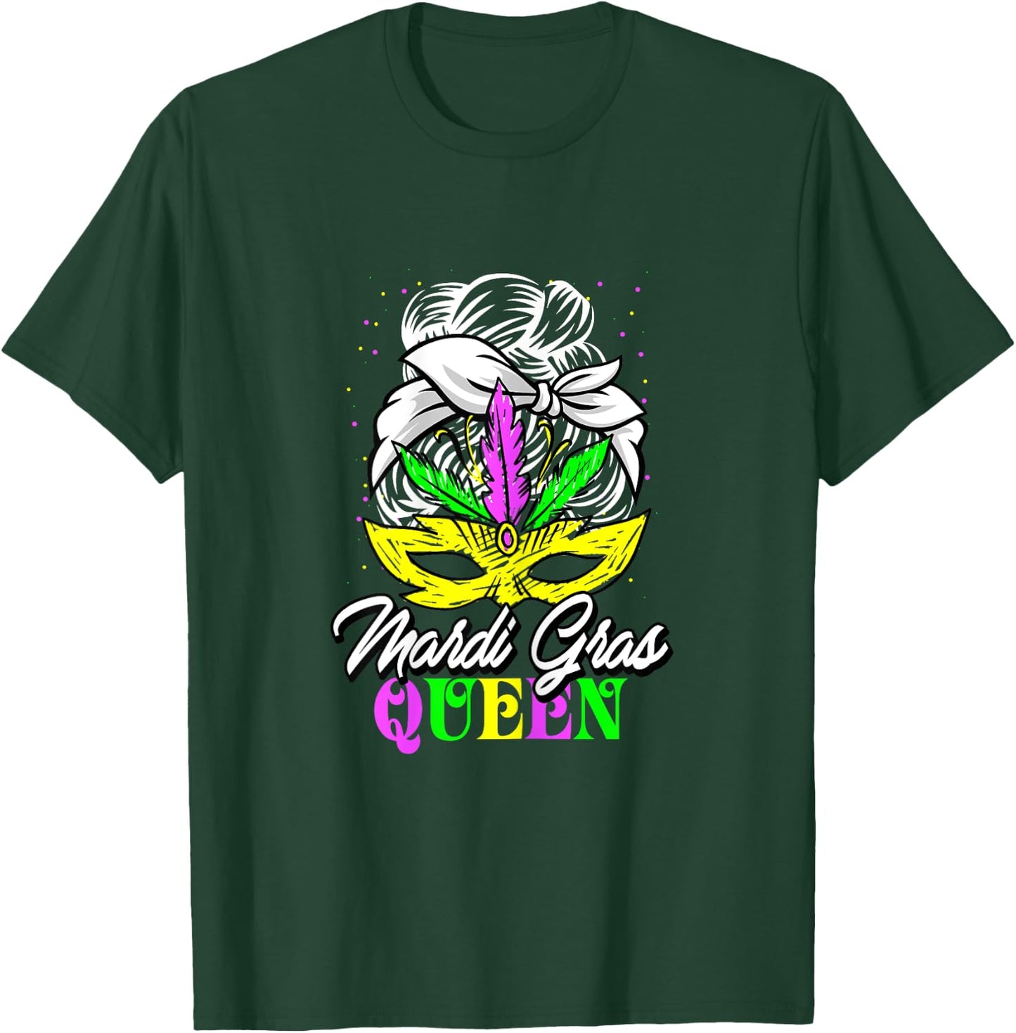 Mardi Gras Queen Cool Carnival Parade Masquerade Party T-Shirt - T-Shirt | Forest