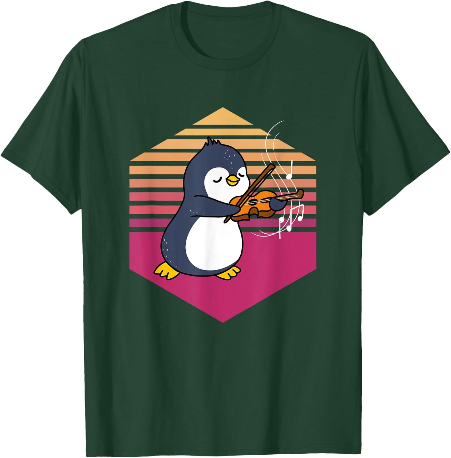 Penguin Playing Violin Vintage T-Shirt - T-Shirt | Forest