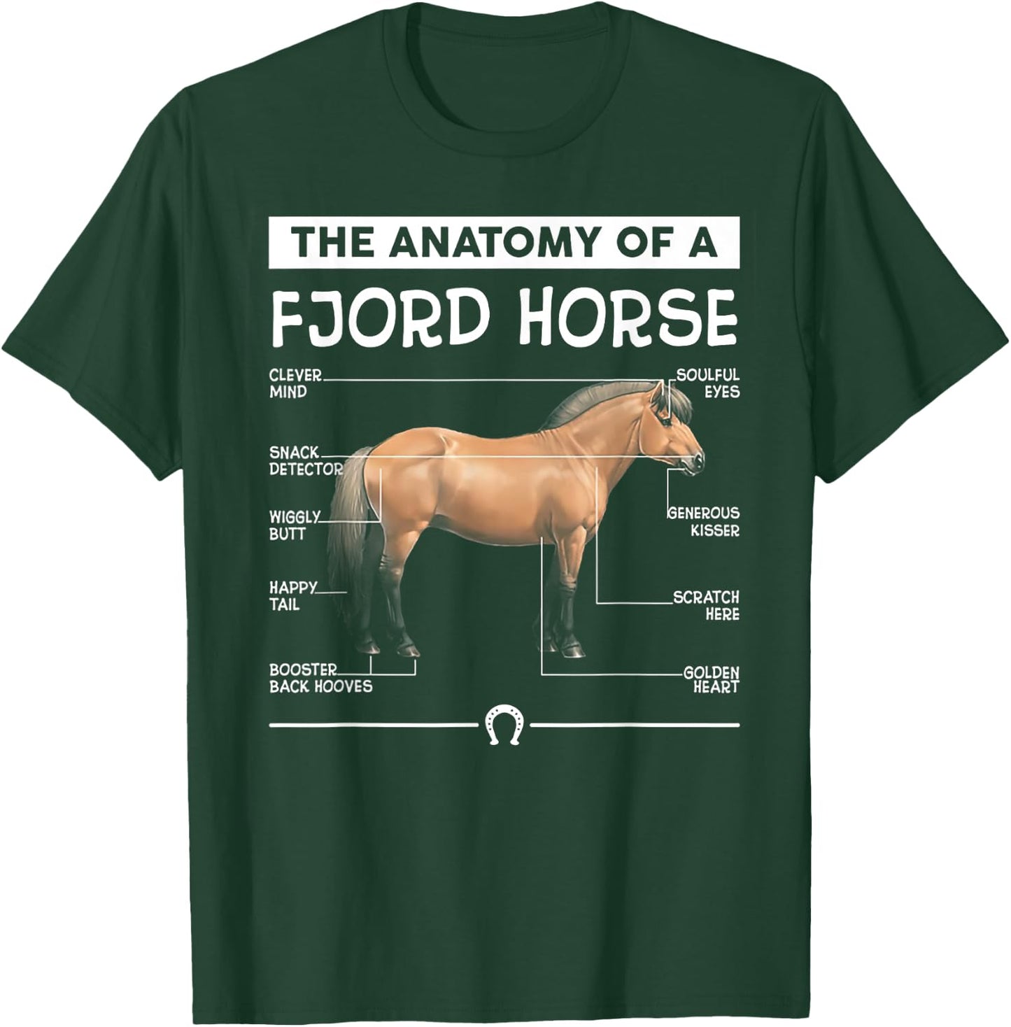 The Anatomy Of A Fjord Horse T-Shirt - T-Shirt | Forest