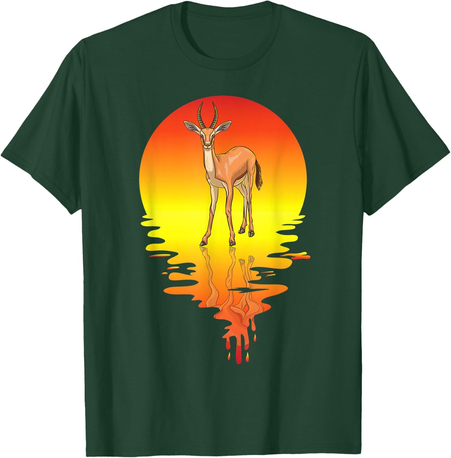 Gazelle Vaporwave Sunset T-Shirt - T-Shirt | Forest