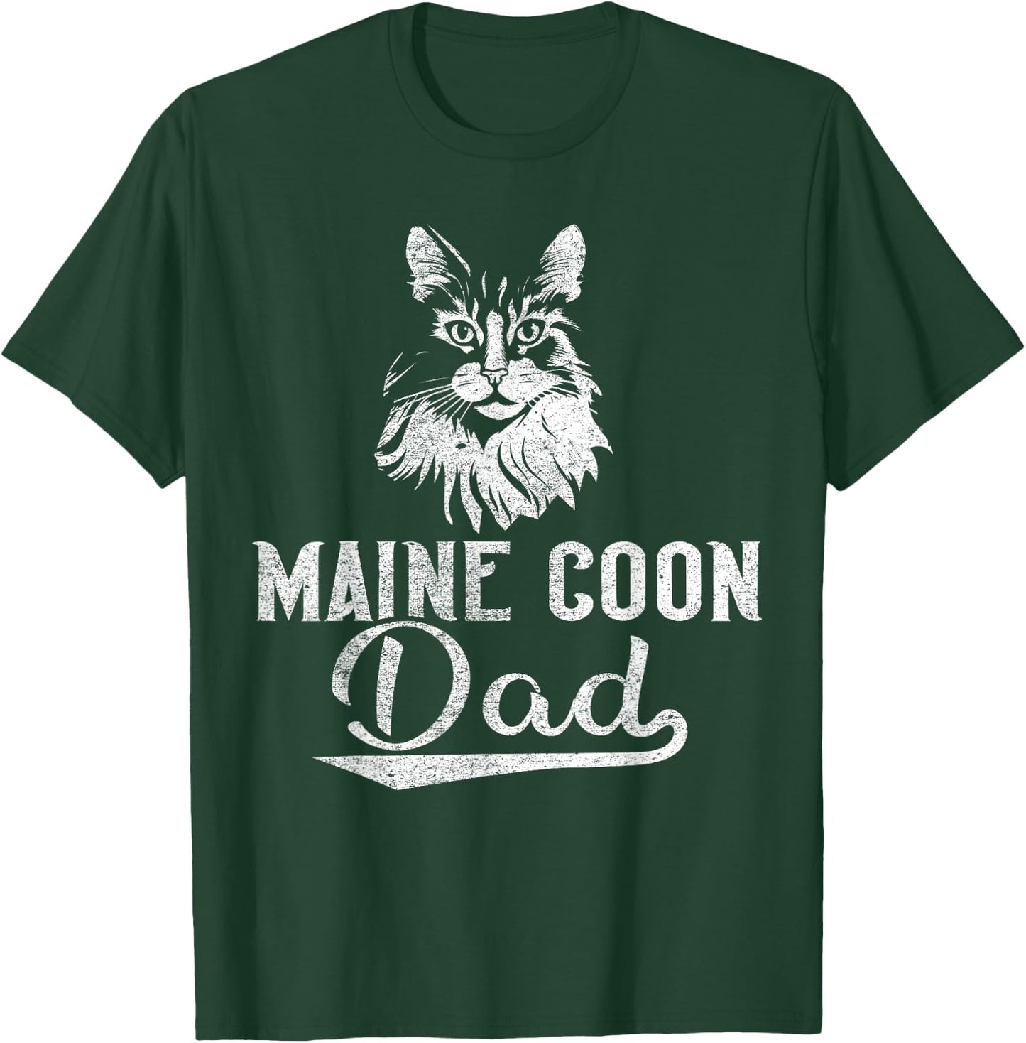 Cat Owner Dad - Maine Coon Dad T-Shirt - T-Shirt | Forest