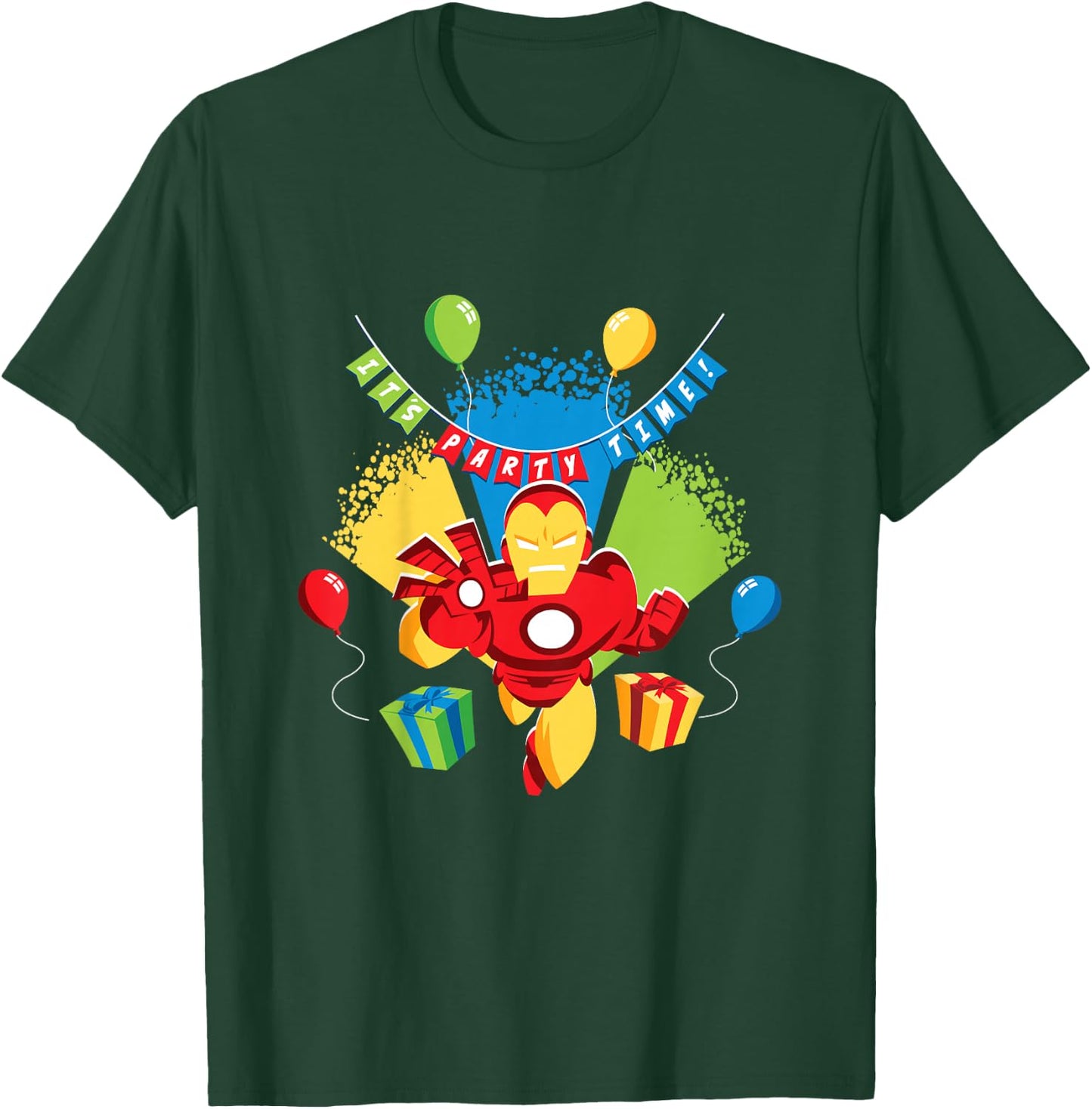 Kids Marvel Iron Man It’s Party Time Birthday T-Shirt - T-Shirt | Forest