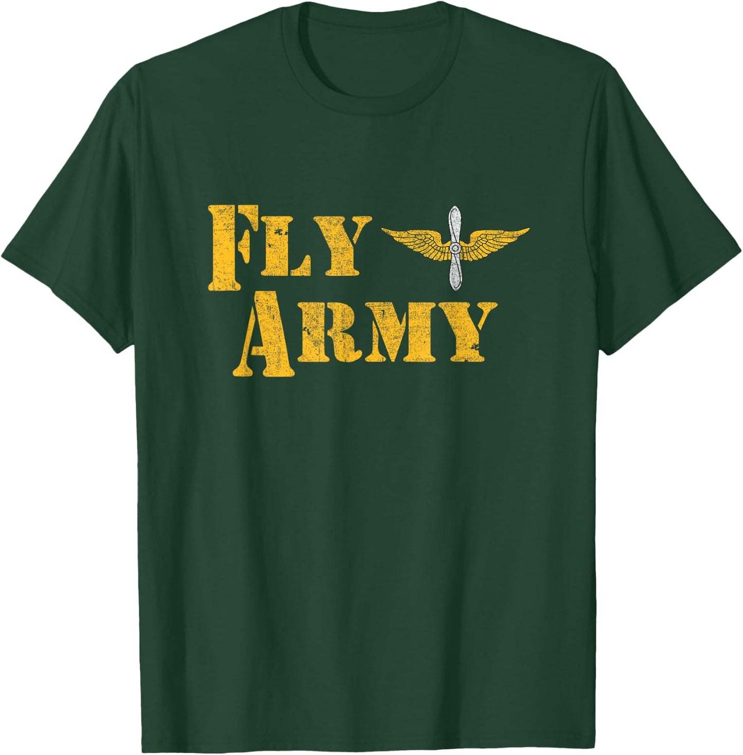 Vintage Fly Army Military Pilot Army Aviation Branch T-Shirt - T-Shirt | Forest